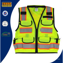 12 Pocket Style Hi Vis Reflective Tape Safety Vest
